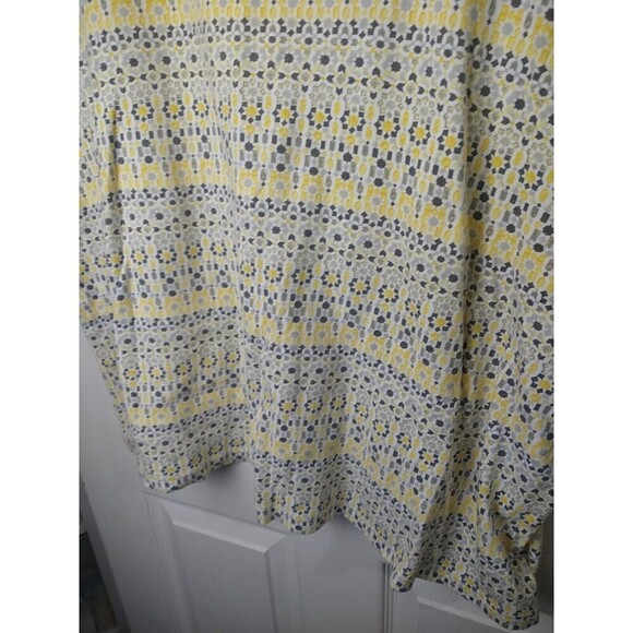 $ Croft And Barrow Short Sleeve Yellow White Grey Classic Tee. Size 2X - Picture 8 of 9